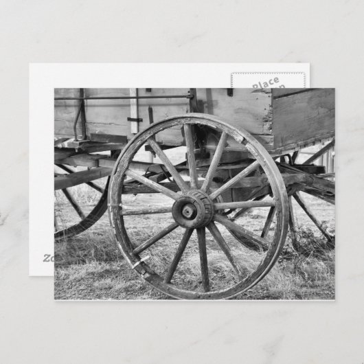 Old West Wagon Postkarte (Vorne/Hinten)