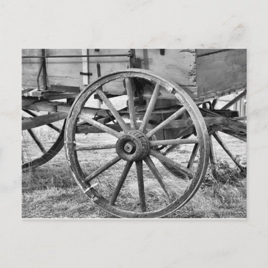 Old West Wagon Postkarte (Vorderseite)