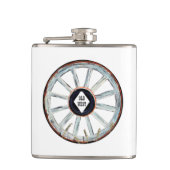 Old West Wagon Wheel Flachmann (Vorderseite)