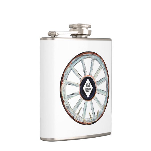 Old West Wagon Wheel Flachmann (Rechts)