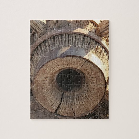 Old West Wagon Wheel Foto Puzzle (Vertikal)