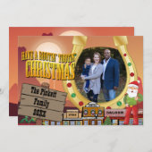 Old West Weihnachts-Fotokarte Einladung (Vorne/Hinten)