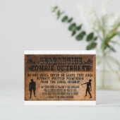 OLD WEST ZOMBIE POSTKARTE (Stehend Vorderseite)