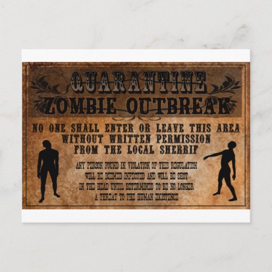 OLD WEST ZOMBIE POSTKARTE (Vorderseite)