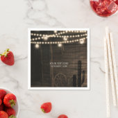 Old Western Saloon & Lights Rustikale Hochzeit Serviette (Beispiel)