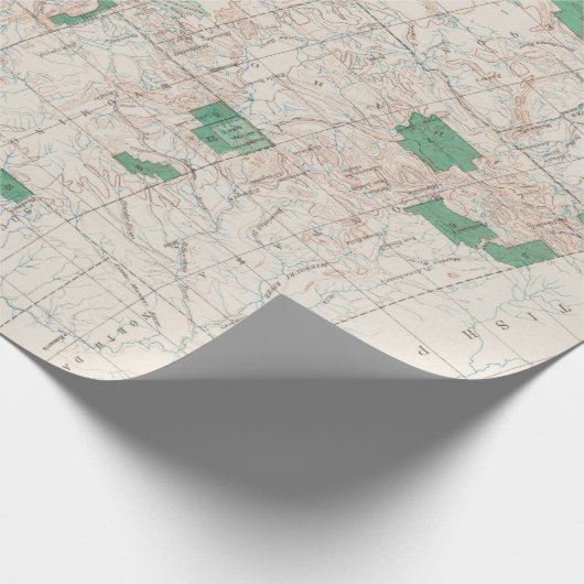 Old Western US National Forests & Parks Map (1898) Geschenkpapier (Ecke)