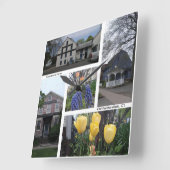 Old Wethersfield CT - Comstock Fersenuhr Quadratische Wanduhr (Winkel)