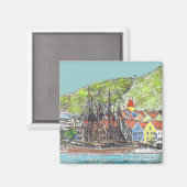 Old Wharf Magnet (Vorderseite/Rückseite)