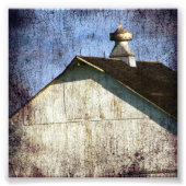 Old White Barn Grunge Fotodruck (Vorne)