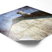 Old White Barn Grunge Fotodruck (Ecke)