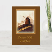 Old Windmill Custom Birthday Card Karte (Vorderseite)