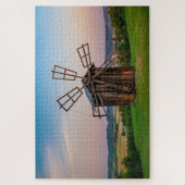 Old Windmill Hill Rural Windmill Farmland Landscha Puzzle (Vertikal)