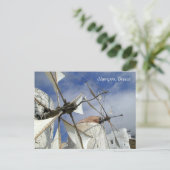 Old Windmills Olympos Karpathos, Griechenland mit Postkarte (Stehend Vorderseite)