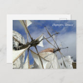 Old Windmills Olympos Karpathos, Griechenland mit Postkarte (Vorne/Hinten)