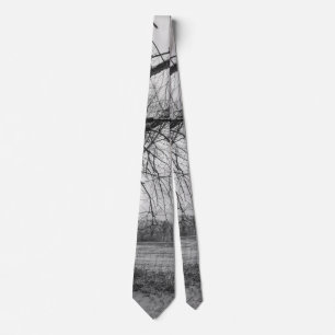 Old Winter Tree Grayscale Neck Tie Krawatte