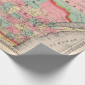 Old Wisconsin Map (1865)  Geschenkpapier (Ecke)
