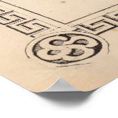 Old Wisconsin Map (1865) Vintag Badger Staat Poster (Ecke)