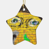 Old Wise Biker Face, Graffiti Art Keramik Ornament (Links)