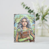 Old Wise Fairy Postkarte (Stehend Vorderseite)