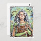 Old Wise Fairy Postkarte (Vorne/Hinten)