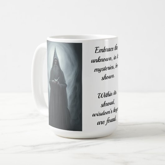 Old Wise Gray Wizard Tasse mit Zitat (Vorderseite Links)