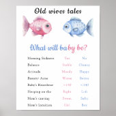 Old Wives Tales Gender Reveal Board  Poster (Vorne)