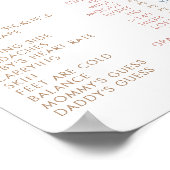 Old Wives Tales Sign | Boho Gender Reveal Game Poster (Ecke)