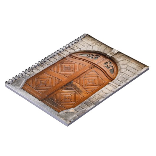 Old Wood Door Notebook Notizblock (Linke Seite)