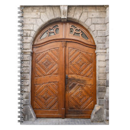 Old Wood Door Notebook Notizblock