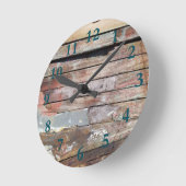 Old wood rustic boat wooden planks runde wanduhr (Winkel)