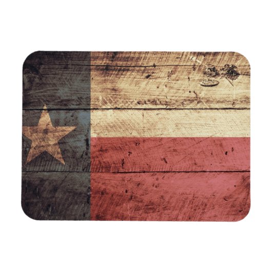 Old Wood Texas Flag Magnet (Horizontal)