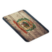 Old Wood West Virginia Flag Magnet (Rechte Seite)