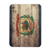 Old Wood West Virginia Flag Magnet (Vertikal)