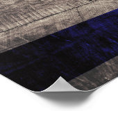 Old Wooden Israel Flag Poster (Ecke)