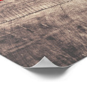 Old Wooden Singapore Flag Poster (Ecke)