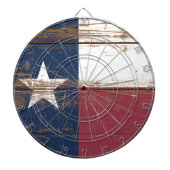 Old Wooden Texas State Flag Dart Board Dartscheibe (vorne)
