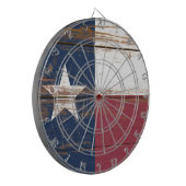 Old Wooden Texas State Flag Dart Board Dartscheibe (Vorderseite Links)