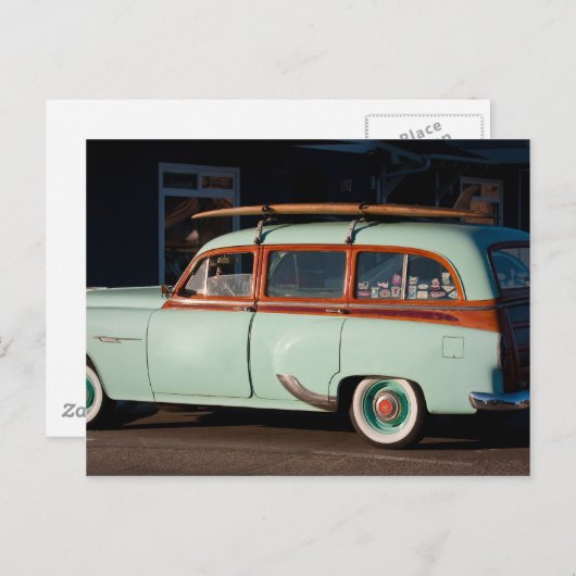 Old Woody Pontiac Postkarte (Vorne/Hinten)