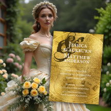 Old World Antique Gold Map Hochzeit