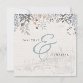 Old World Charm Bridal Dusche Einladung (Rückseite)