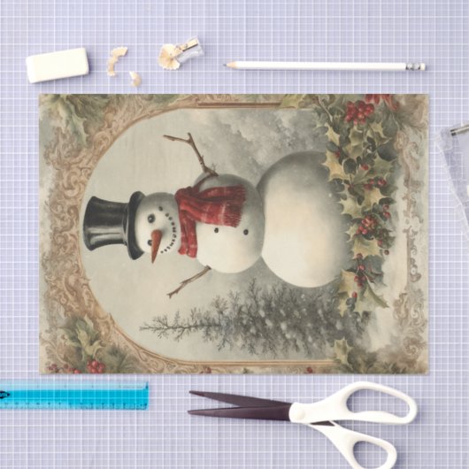 Old World Christmas Snowman Seidenpapier (Handwerk)