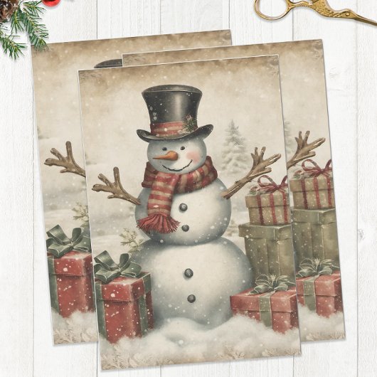 Old World Christmas Snowman Seidenpapier