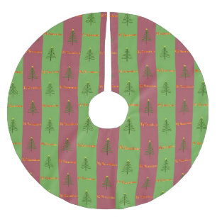 Old World Christmas Tree Muster Evergreen Polyester Weihnachtsbaumdecke