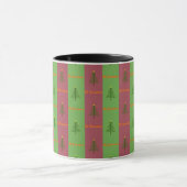 Old World Christmas Tree Muster Evergreen Tasse (Zentrum)