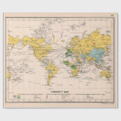 Old World Currency Map (1907) Geschenkpapier (Flach)