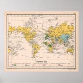 Old World Currency Map (1907) Poster (Vorne)