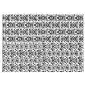 Old World Damask Black on White Tischdecke (Vorderseite (Horizontal))