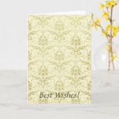 Old World Damask Muster Karte (Gelbe Blume)