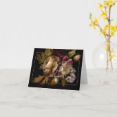 Old World Dark Floral Bouquet BEILEID Karte (Gelbe Blume)