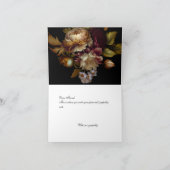 Old World Dark Floral Bouquet BEILEID Karte (Innenseite)